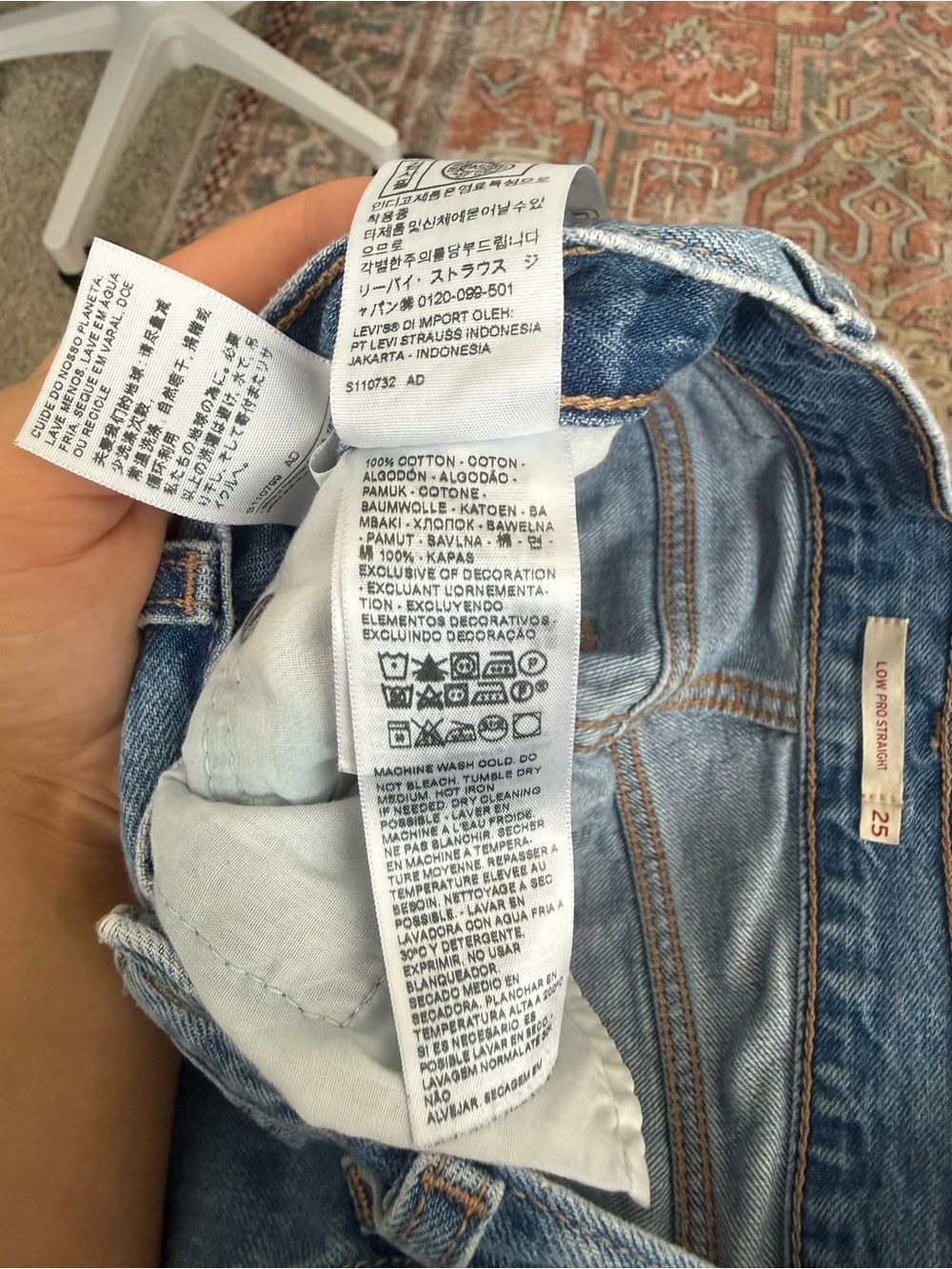 LEVI’S “Low Pro” Low Rise Straight Jeans - Women’s 25 / 0 - Picture 4 of 4